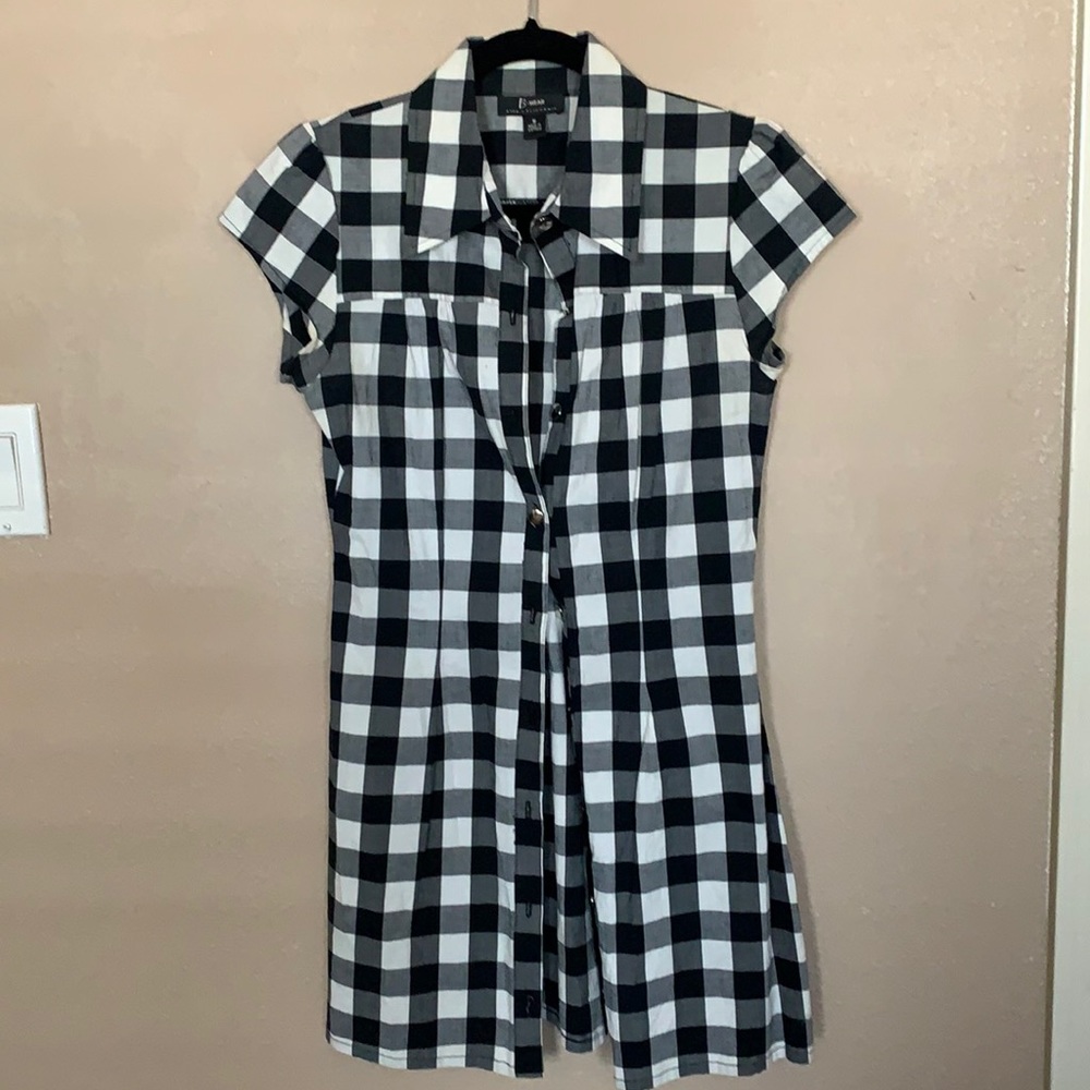 Black and white checkered dress